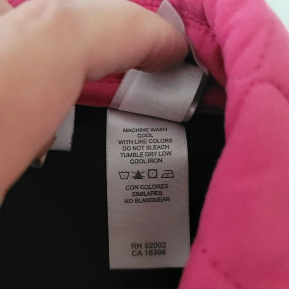 Villager by Liz Claiborne pink quilted jacket size M button front lightweight - Picture 9 of 10